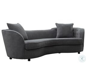 Palisade Gray Velvet Contemporary Sofa