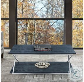 Westlake Black And Brushed Stainless Steel Coffee Table