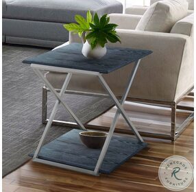Westlake Black And Brushed Stainless Steel End Table