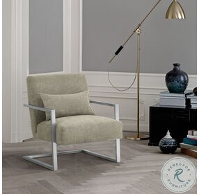 Skyline Gray Linen Modern Accent Chair