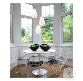 Gene Black And Frosted White Glass 3 Light Adjustable 12" Height Pendant