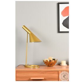 LD2364BR Juniper Brass Cone 1 Light Table Lamp