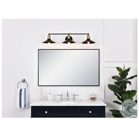 Etude Brass And Black 3 Light Wall Sconce