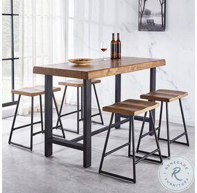 Landon Natural Honey And Espresso Counter Height Dining Table