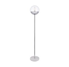 LD6149C Eclipse Chrome And Clear 1 Light Floor Lamp