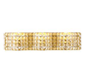 Ollie Brass And Clear Crystals 3 Light Wall Sconce
