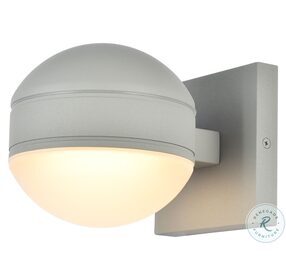 LDOD4011S Raine Silver Round Outdoor Wall Light