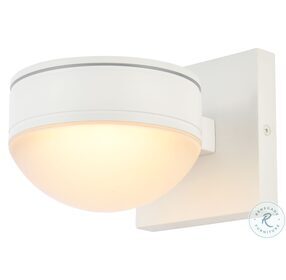 LDOD4014WH Raine White Round Outdoor Wall Light