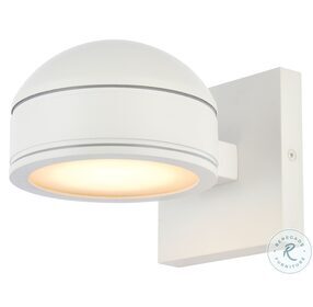 LDOD4016WH Raine White Round Outdoor Wall Light