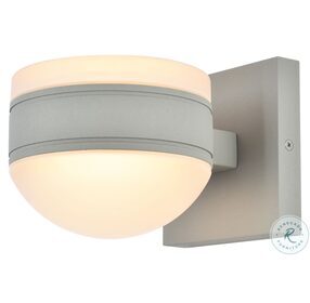LDOD4017S Raine Silver Round Outdoor Wall Light