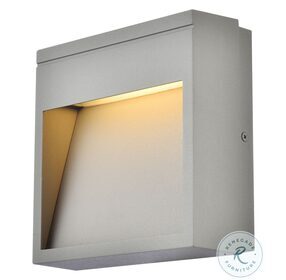 LDOD4019S Raine Silver Square Outdoor Wall Light