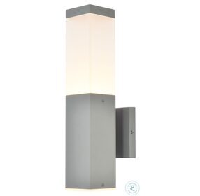 LDOD4021S Raine Silver Rectangle Outdoor Wall Light
