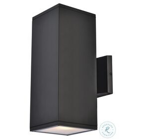 LDOD4042BK Raine Black Rectangle Outdoor Wall Sconce