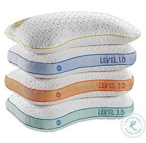 Level White And Blue Personal Performance Firm Pillow