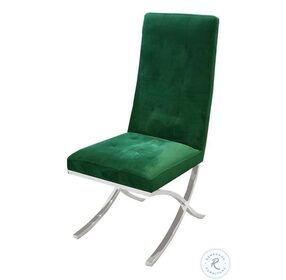 Lidia Green Velvet Dining Chair Set of 2