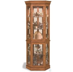Lighthouse Classic Oak Old Oak Corner Curio Cabinet