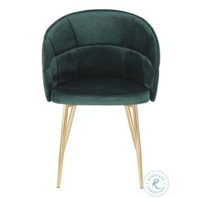 Lindsey Gold Metal And Green Velvet Chair