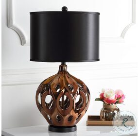 Regina Gold and Brown 29" Ceramic Table Lamp