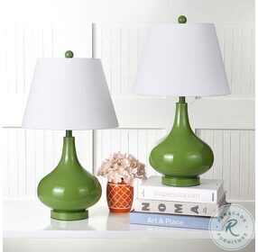 Amy Green 24" Gourd Glass Table Lamp Set of 2