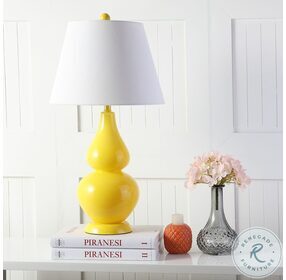 Cybil Yellow 26" Double Gourd Table Lamp Set of 2