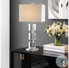Ice Clear 28" Palace Crystal Cube Table Lamp