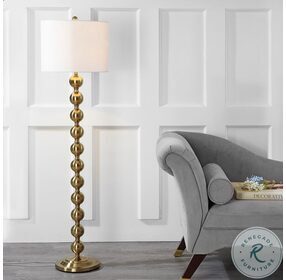 Reflections Brass 58" Stacked Ball Floor Lamp