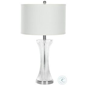 Zelda Clear 25" Glass Small Table Lamp