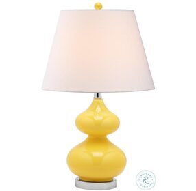 Eva Yellow 24" Double Gourd Glass Lamp