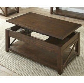 Lenka Mocha Oak Lift Top Occasional Table Set