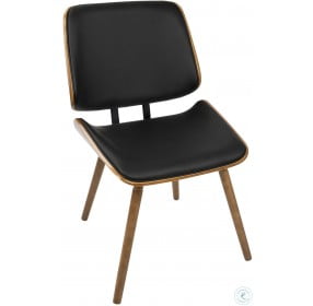 Lombardi Brown and Black Chair Set of 2