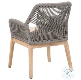 Loom Light Gray And Platinum Rope Arm Chair Set of 2