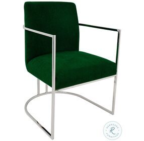 Loom Green Velvet Arm Chair