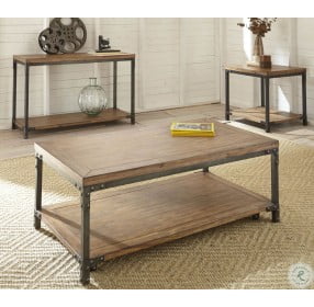 Lantana Antiqued Honey And Black Cocktail Table