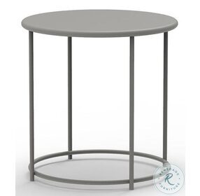 Lucy Mud Gray 17" Round Outdoor Cocktail Table