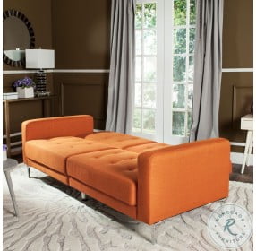 Soho Orange Tufted Foldable Sofa Bed