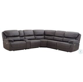 Plaza Smoked Grey Power Reclining Sectional