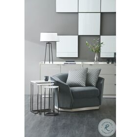 Modern Expressions London Fog Swivel Chair And A Half