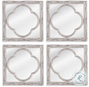 Sutter Distressed White Wall Mirror