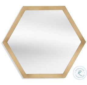 Dunn Gold Leaf Hexagonal Wall Mirror