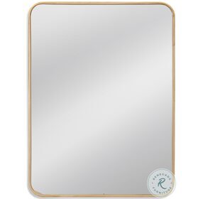 Vision Gold And Clear Glass Rectangular Wall Mirror