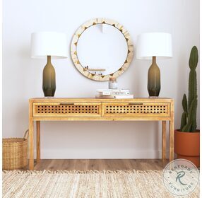 Global Gold And White Wall Mirror