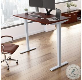 Move 40 Series Hansen Cherry And Cool Gray Metallic 60" Adjustable Height Standing Desk