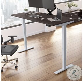 Move 40 Series Storm And Cool Gray Metallic 72" Adjustable Height Standing Desk