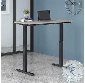 Move 60 Platinum Grey 48" Electric Adjustable Height Standing Desk With Black Base