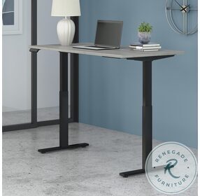 Move 60 Platinum Grey 60" Electric Adjustable Height Standing Desk With Black Base