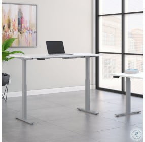 Move 60 Series White 60" Adjustable Height Standing Desk
