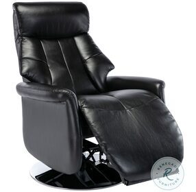 Orleans Black And Chrome Recliner