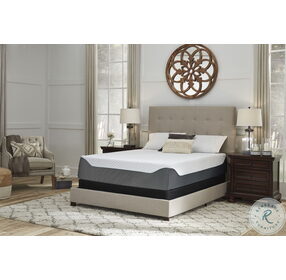 Chime Elite 14" White and Blue Queen Ultra Plush Mattress