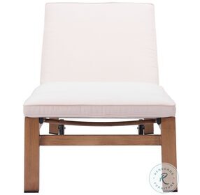 Cozumel Beige Outdoor Adjustable Lounge Chair