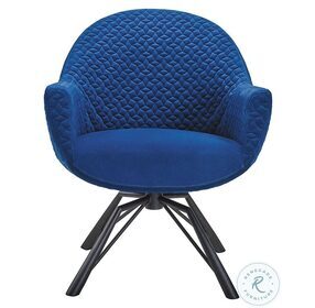 Macy Blue Swivel Accent Chair